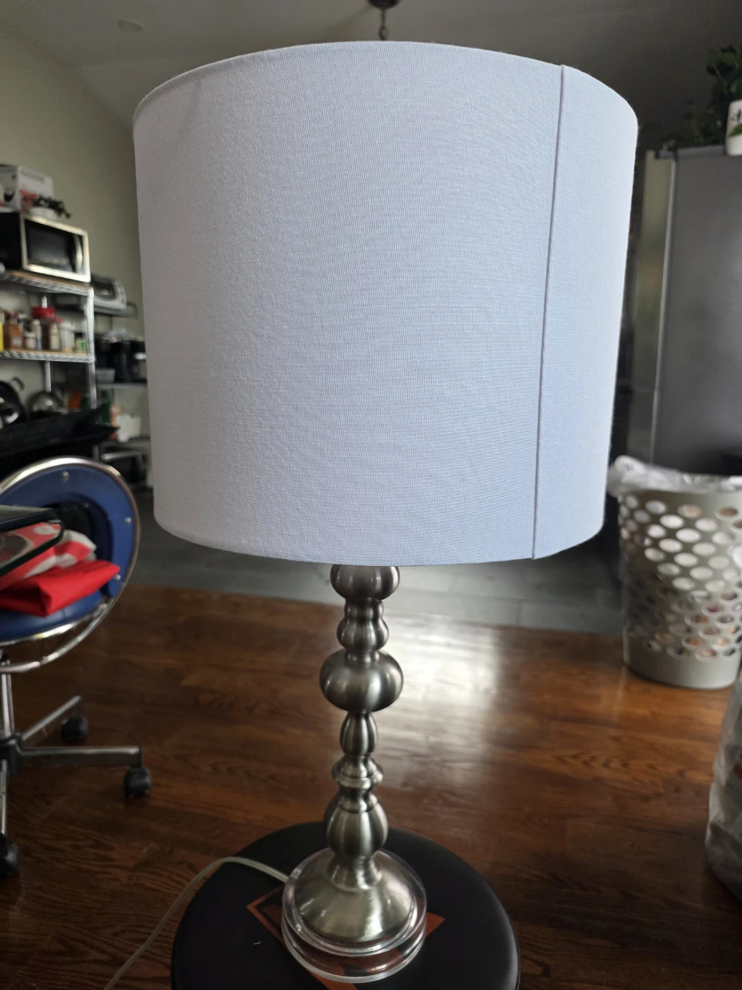 Table Lamp with White Drum Shade - photo 3