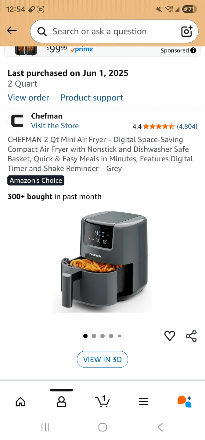 Chefman 2 Qt Mini Air Fryer