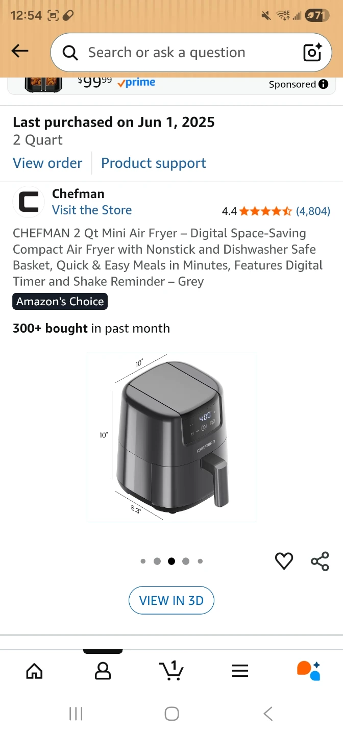 Chefman 2 Qt Mini Air Fryer - photo 3