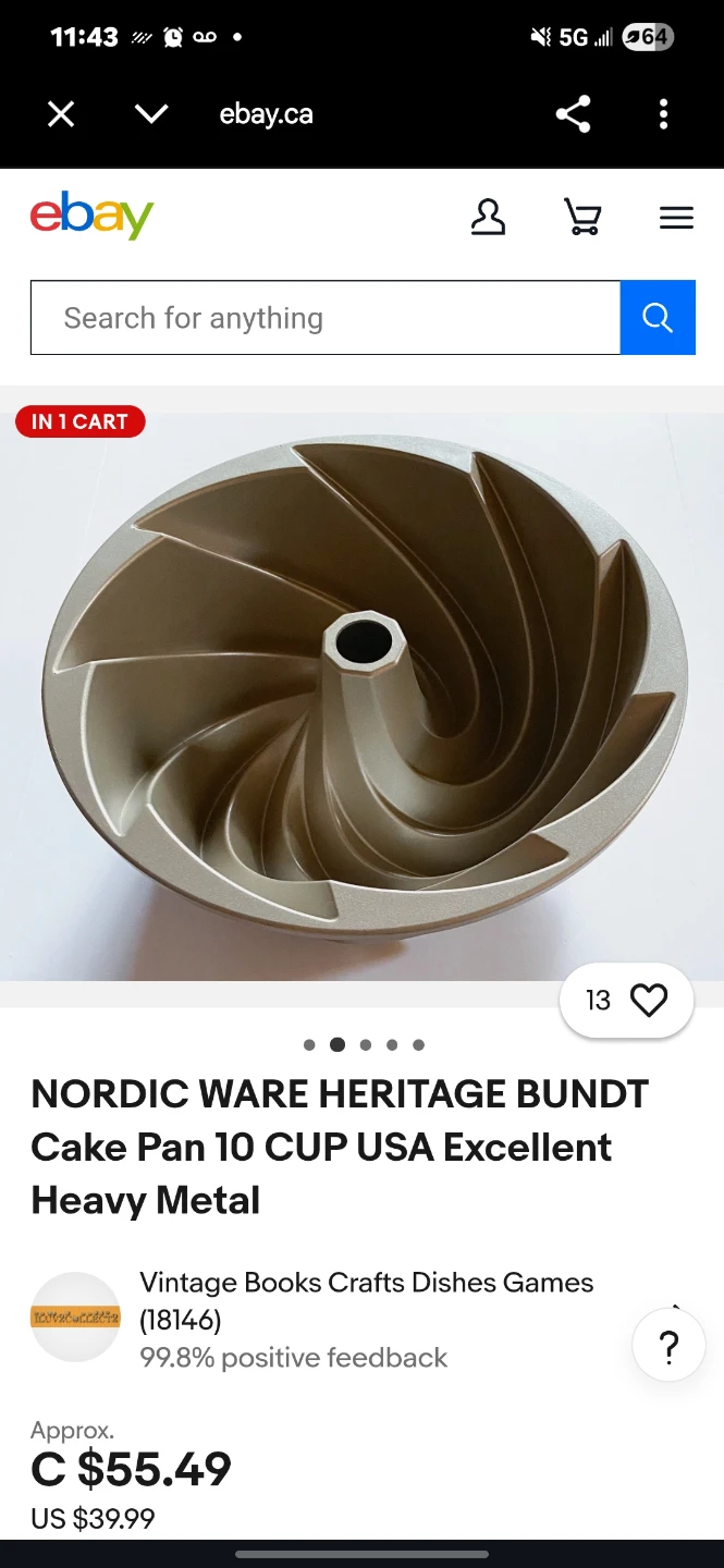 Nordic Ware Heritage Bundt Pan and 12-Cup Muffin Pan