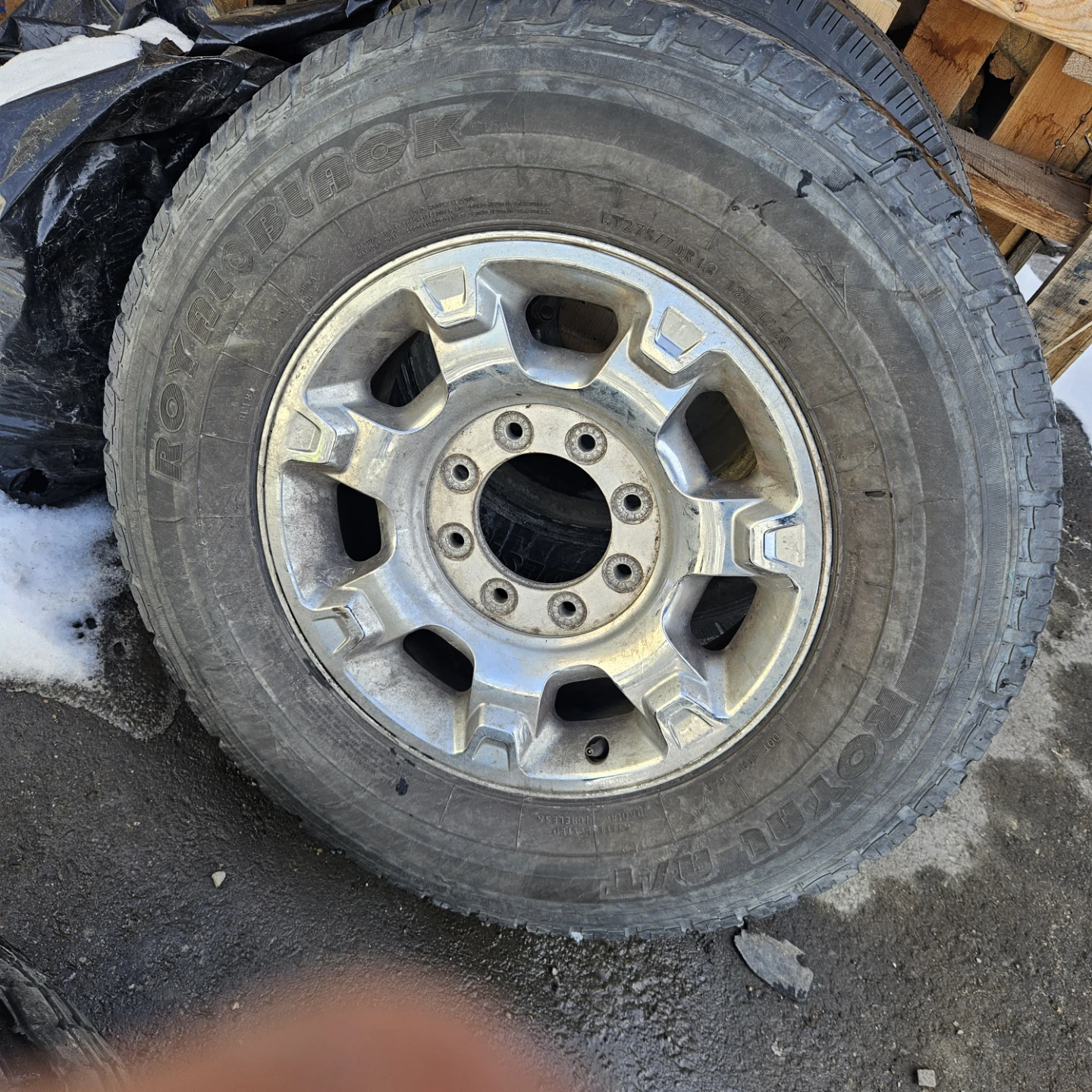 LT275/70R18 Tire with Chrome Rim - photo 3