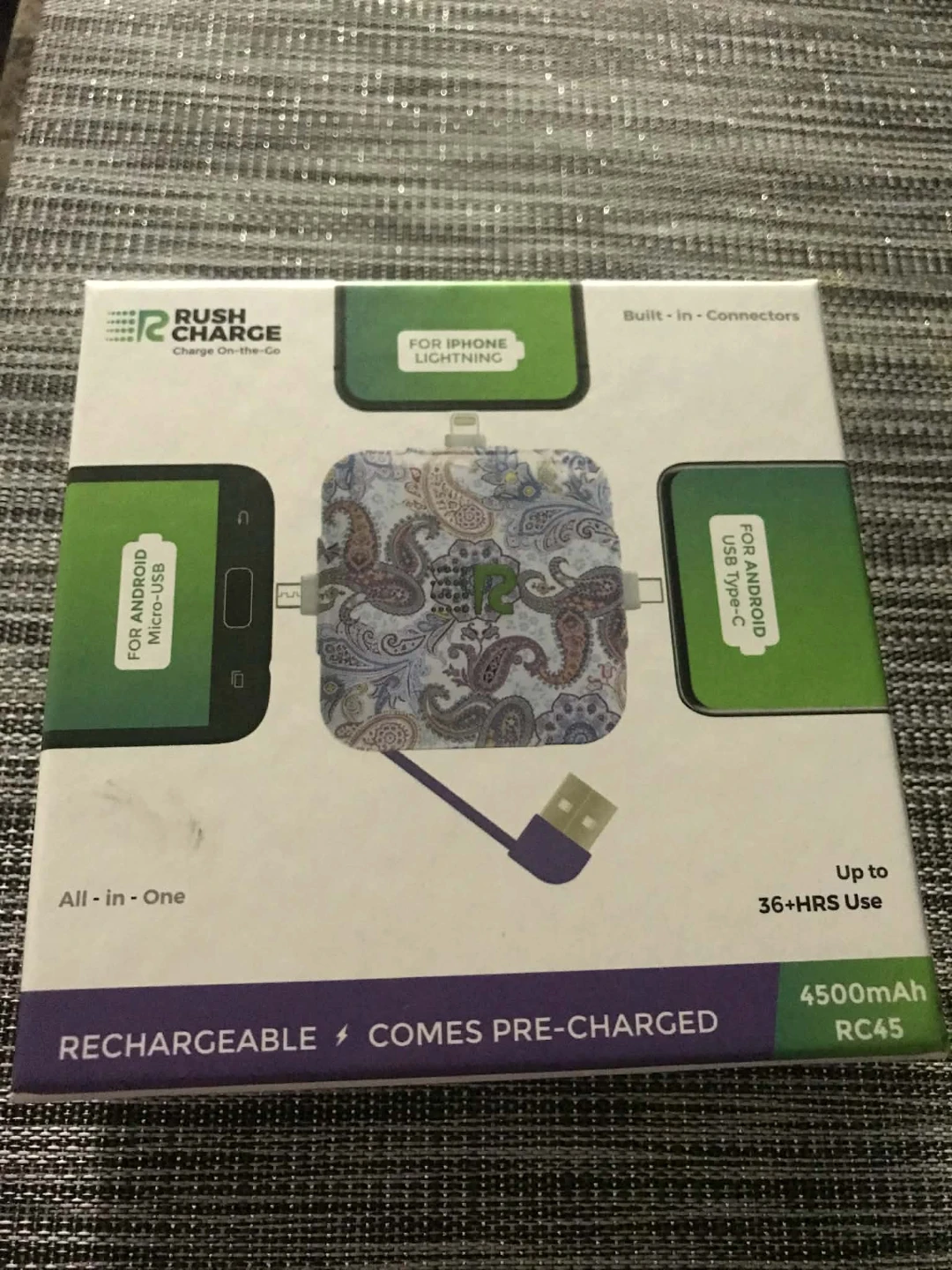 Rush Charge RC45 4500mAh Portable Charger