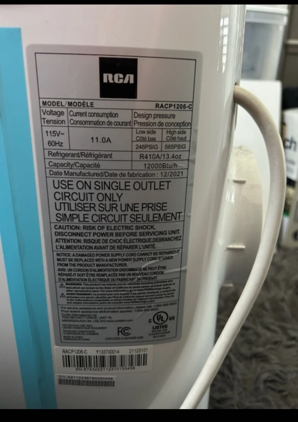 RCA Portable Air Conditioner - photo 4