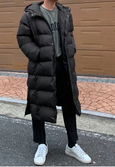 Shein Dazy long black Puffer Coat