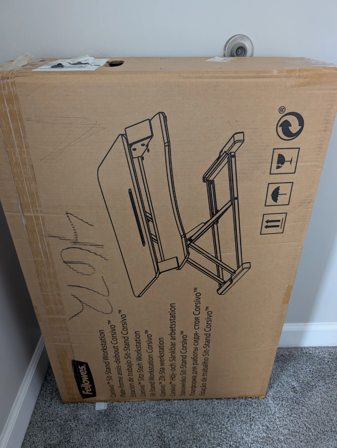 Corsivo 32" W Manual Adjustable Standing Desk Converter - photo 2