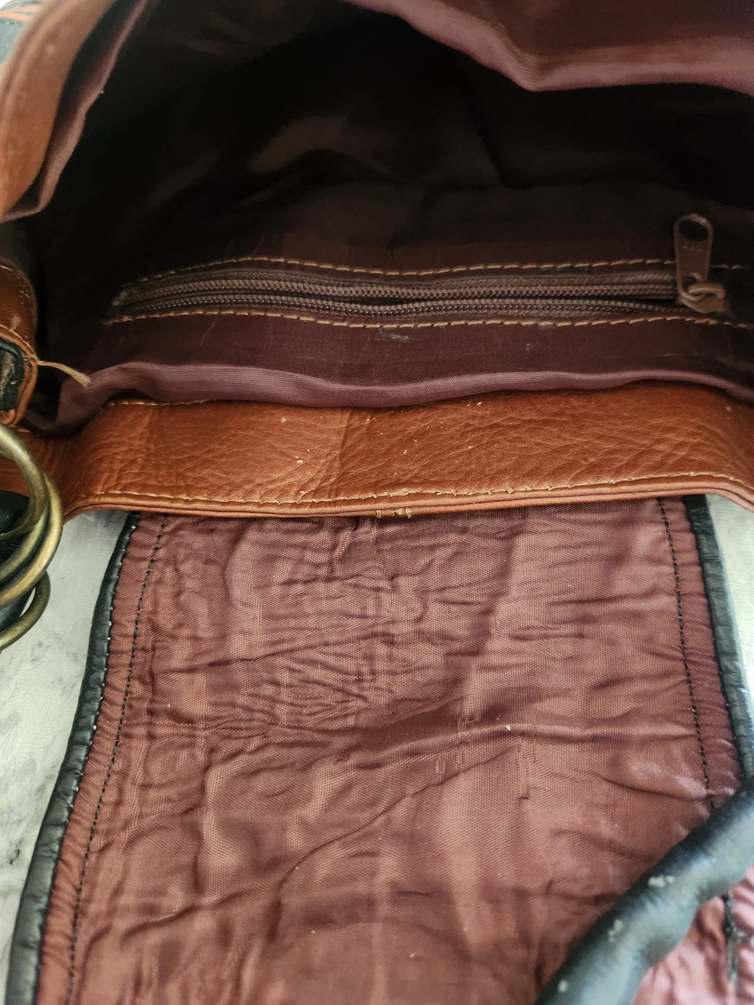Brown and Black Leather Shoulder Bag - photo 4