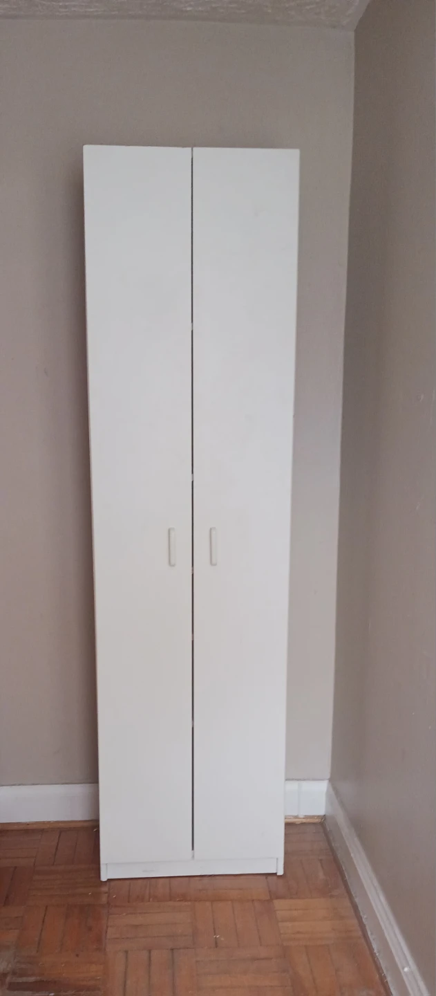 White double door storage cabinet