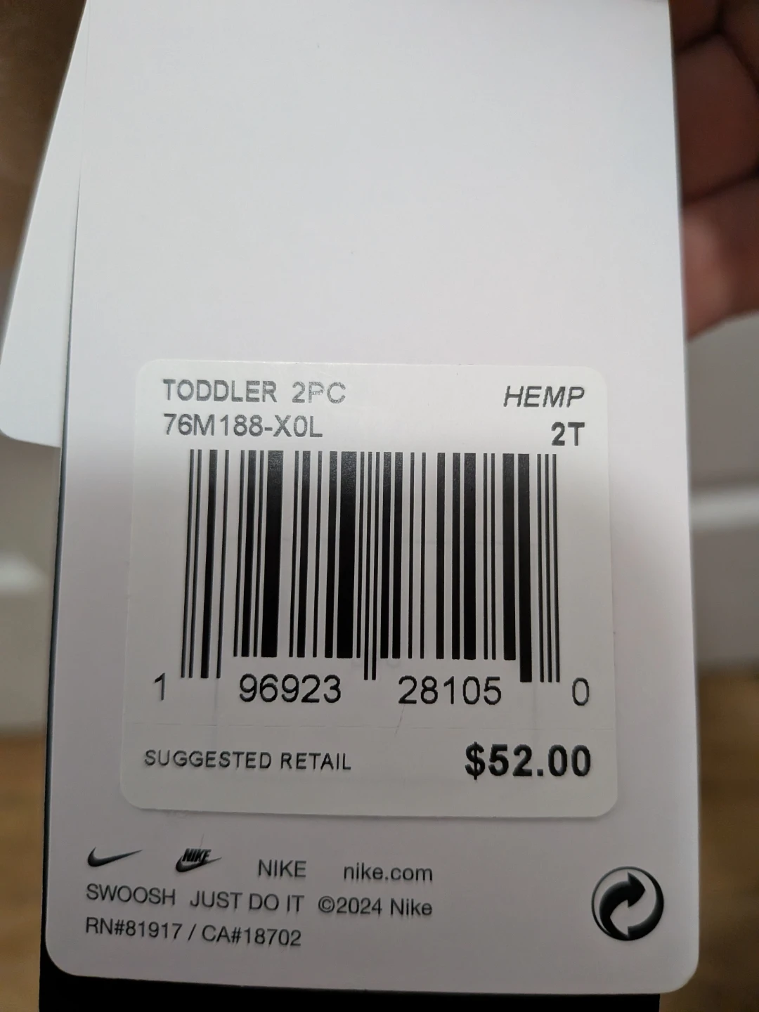 NEW Nike Toddler 2-Piece Set - Hemp, Size 2T 🌱 - photo 5