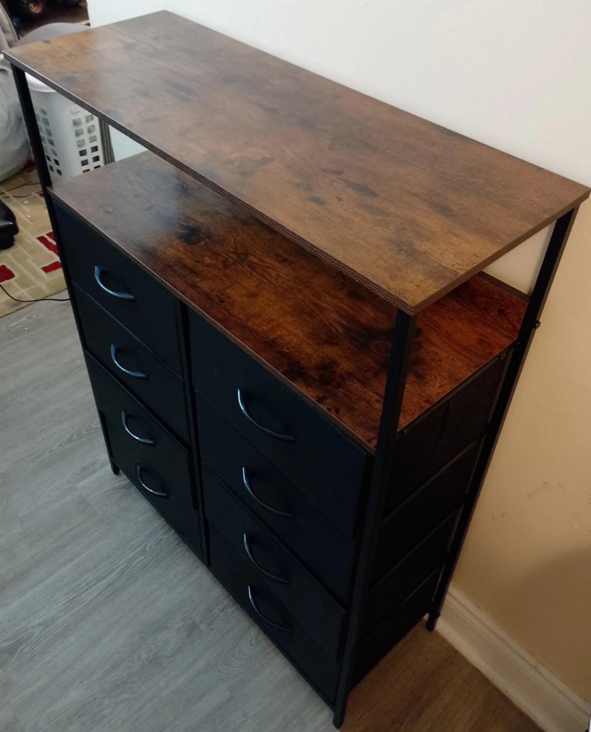 Fabric Drawer Dresser with Wood Top - photo 2