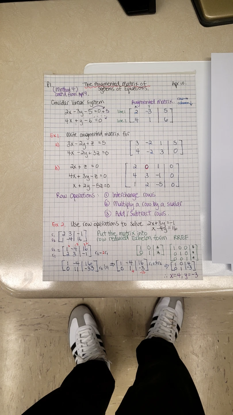 Math Notes: Intersection of Two Planes & Systems of Equations - photo 5