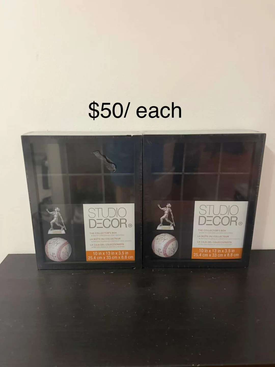 Studio Decor Collector's Box 10x13x3.5 Black