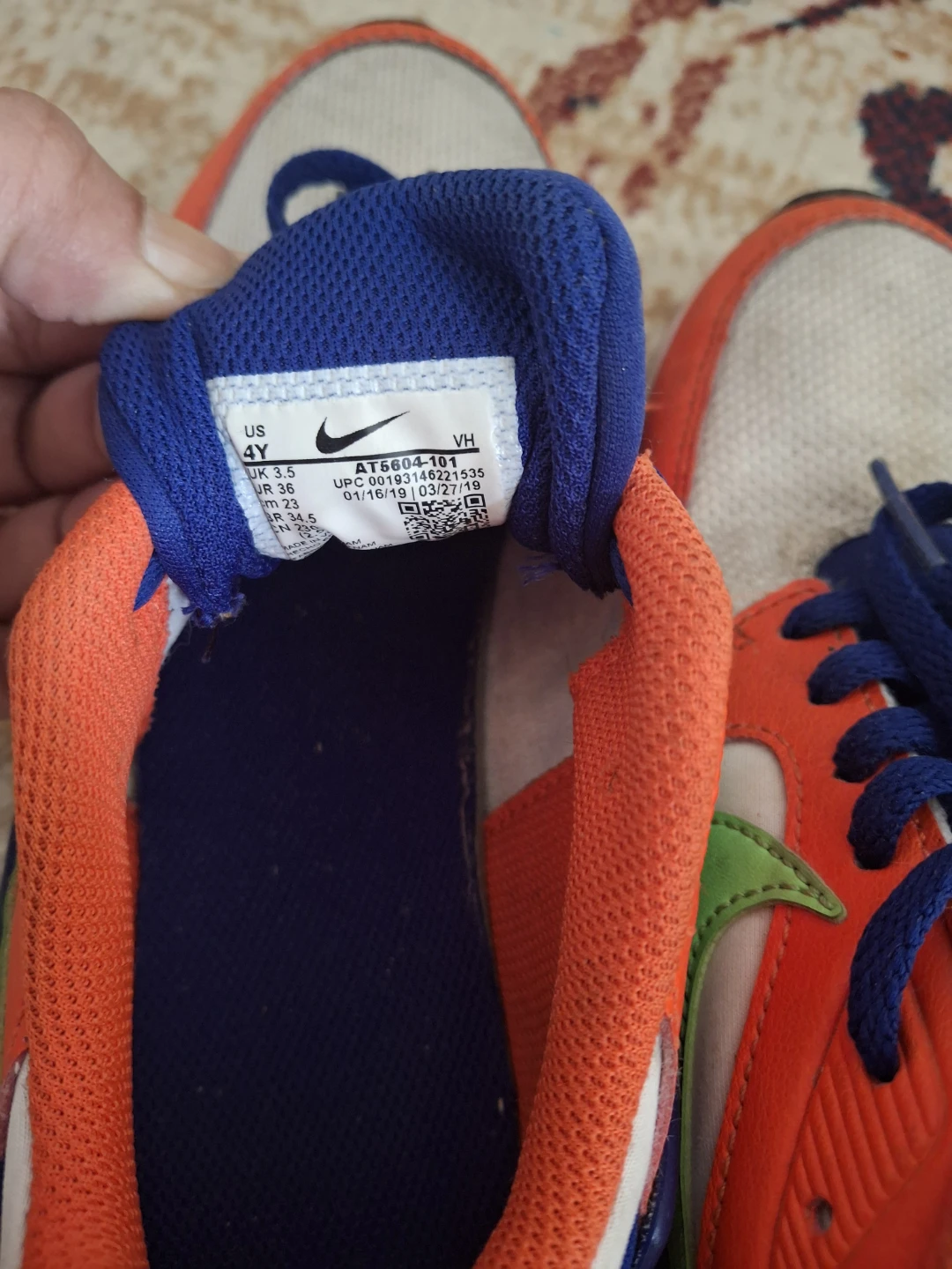 Nike Kids Running Shoes - Orange/White/Blue - photo 5
