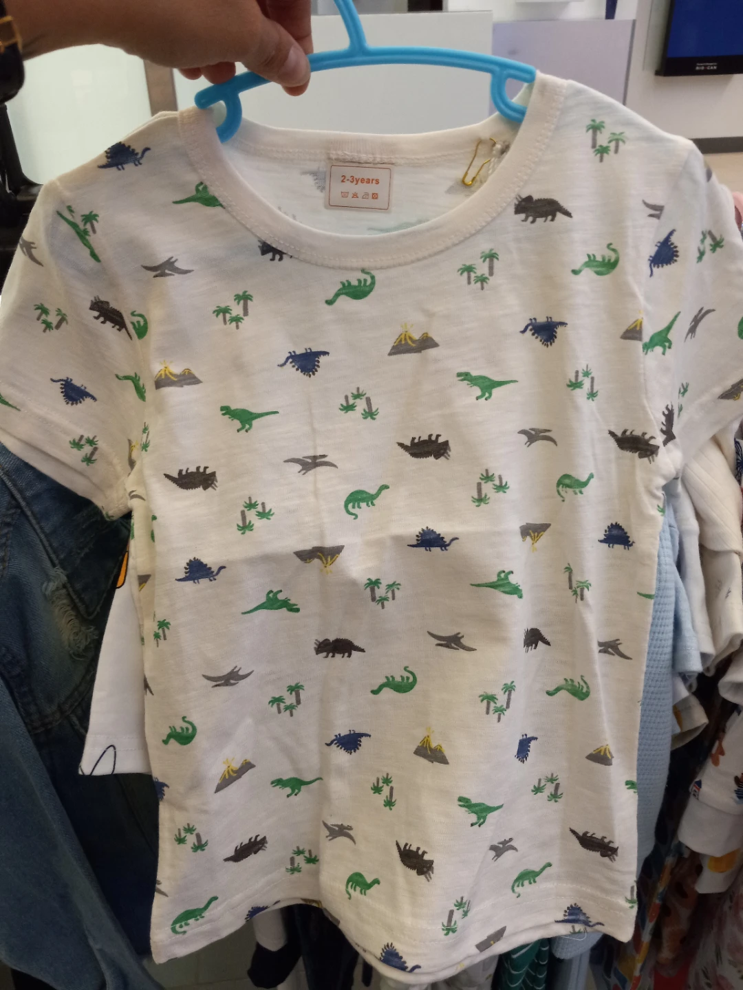 Kids' Dinosaur T-Shirt - White - 2-3 Years - photo 3