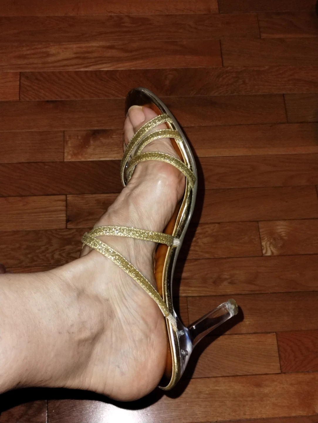 Women's Gold Strappy Heels - photo 2
