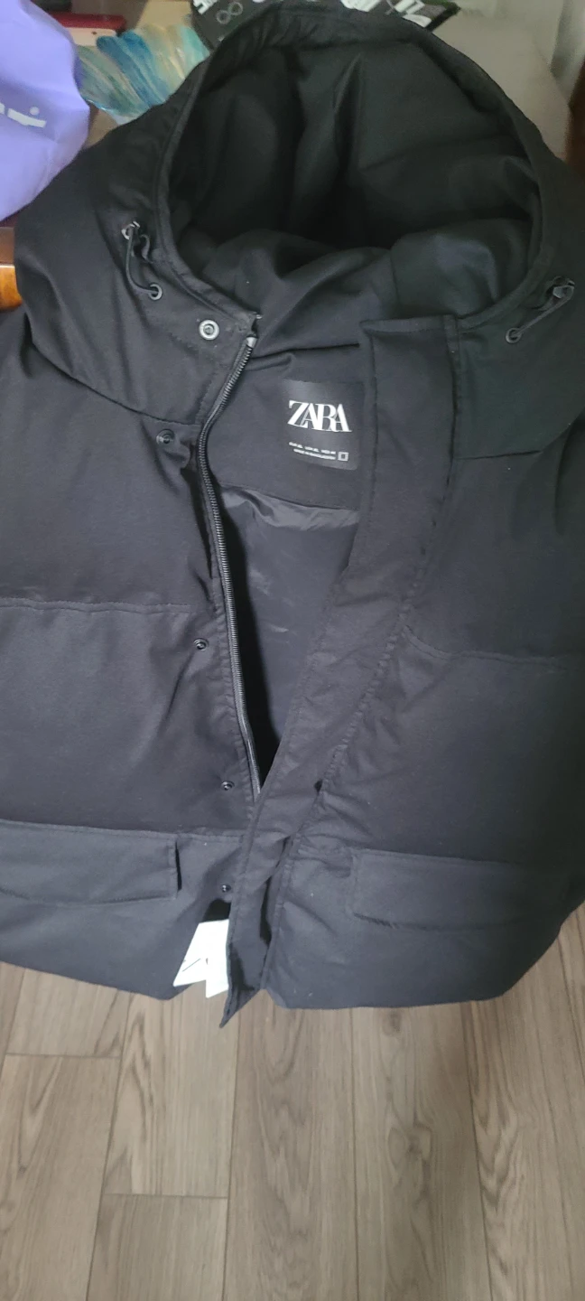 Zara Black Puffer Vest