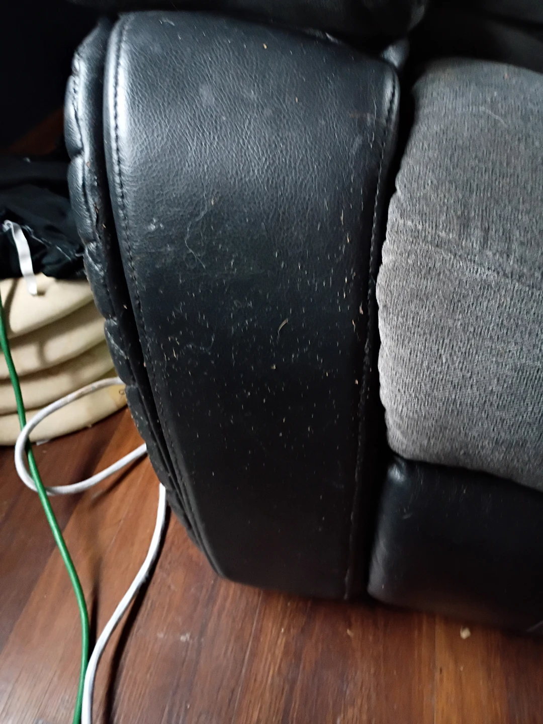 Gray Recliner Sofa with Cup Holders and Couch - photo 2