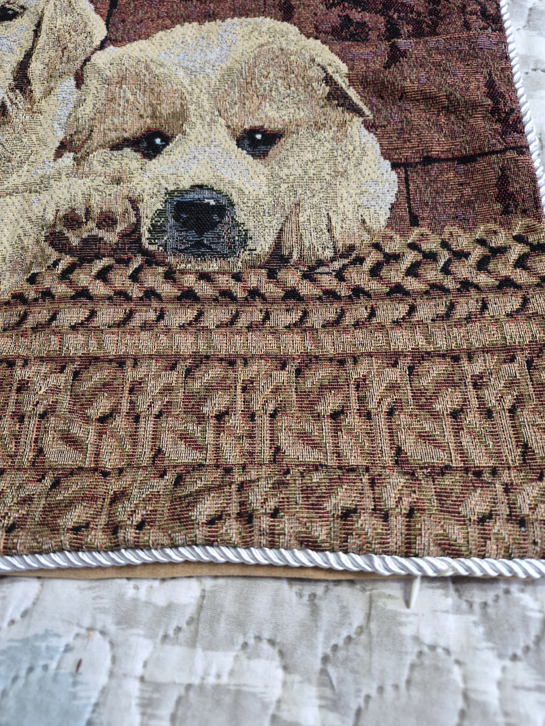 So Cute 17" x 17" Puppy Dog Tapestry Pillow Cover - photo 5