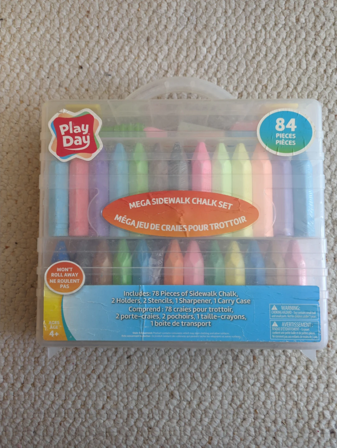 Play Day Mega Sidewalk Chalk Set - 84 Pieces