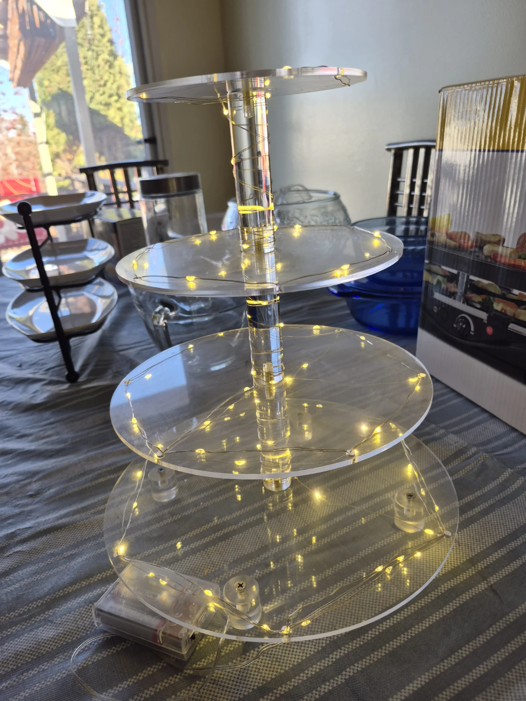 3-Tier LED Display Stand