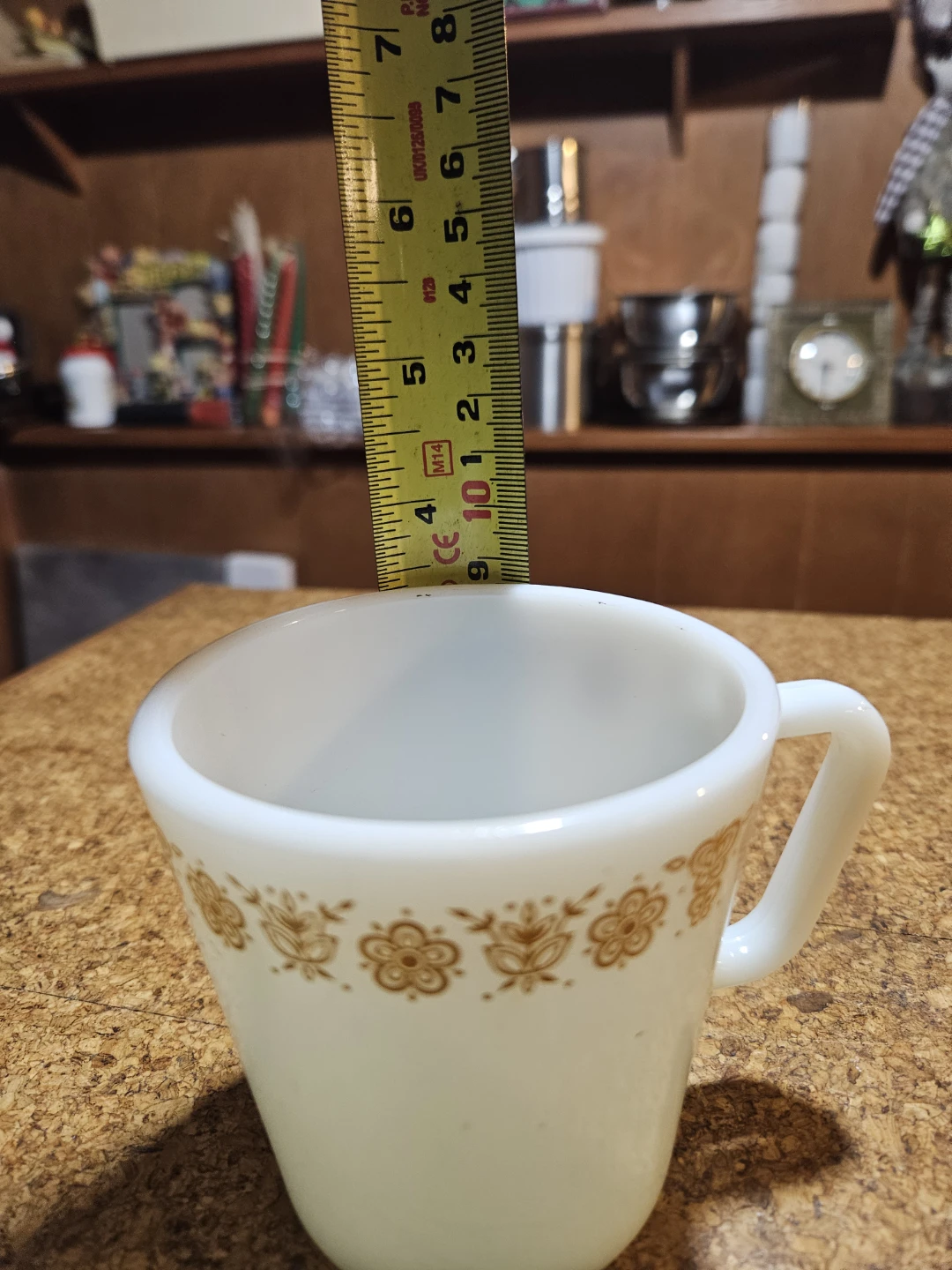 Pyrex Milk Glass Mug with Floral Design - photo 5