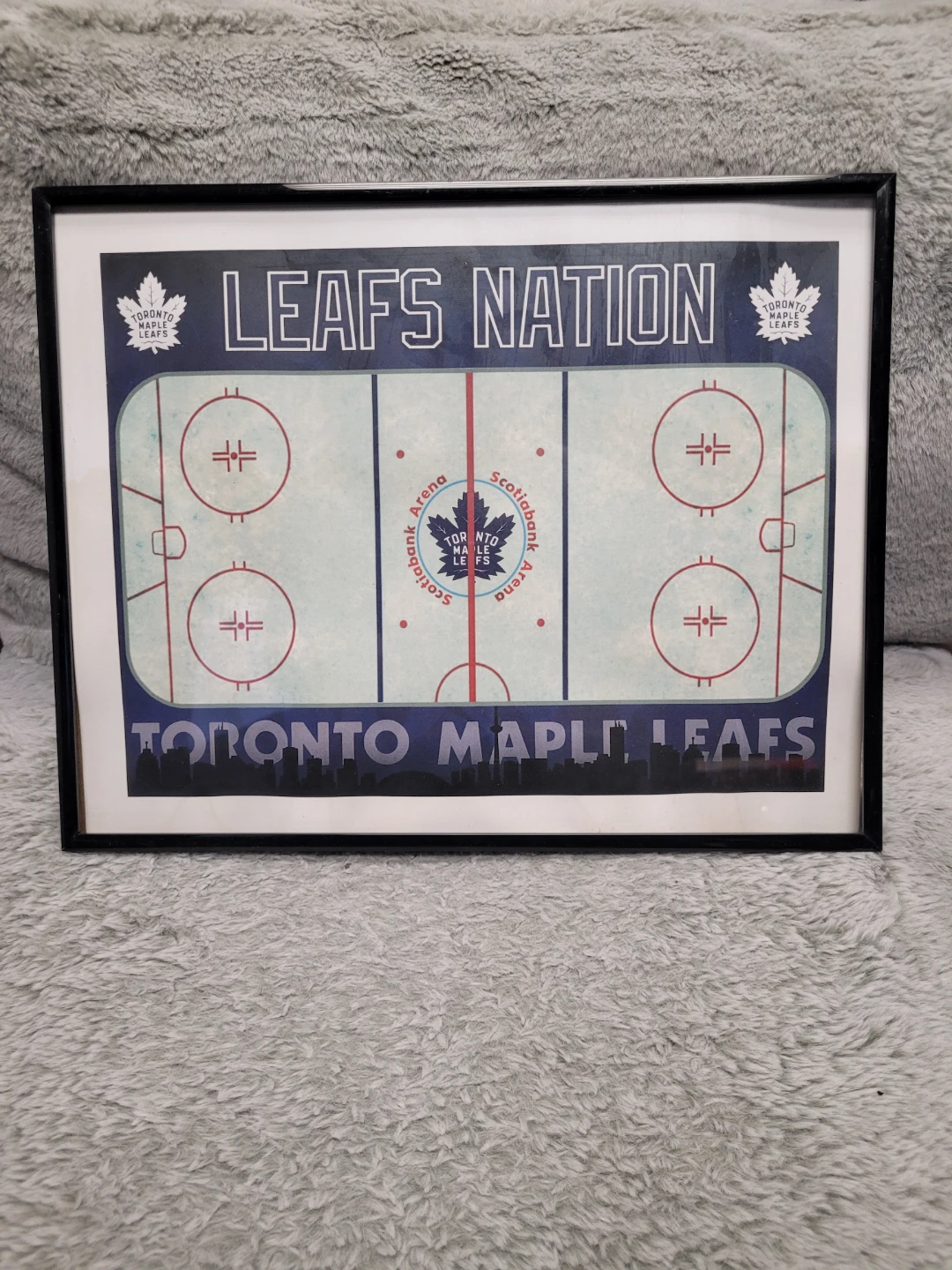 Framed Toronto Maple Leafs Nation Hockey Rink Art