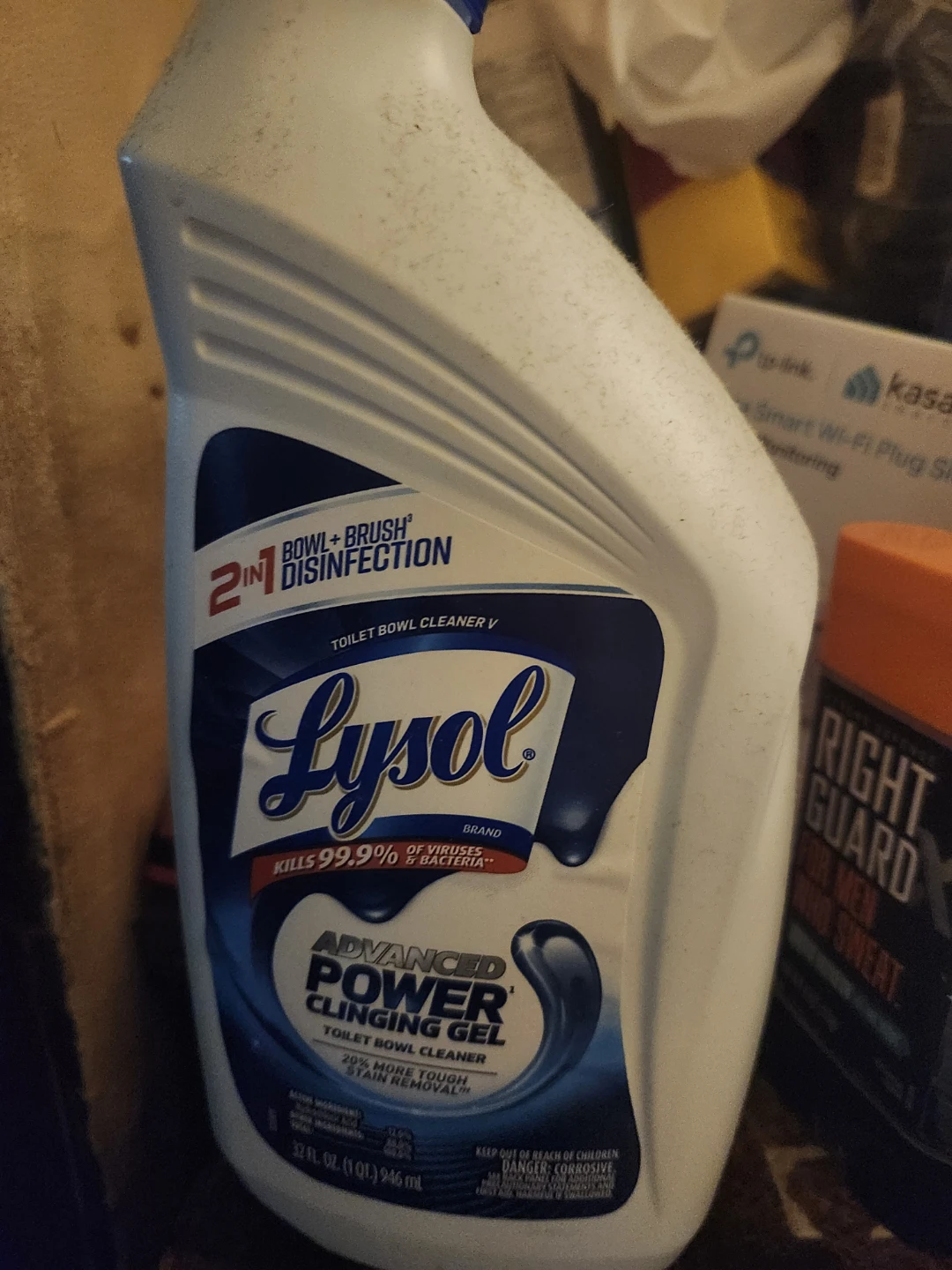 Lysol Advanced Power Clinging Gel Toilet Bowl Cleaner 32 oz