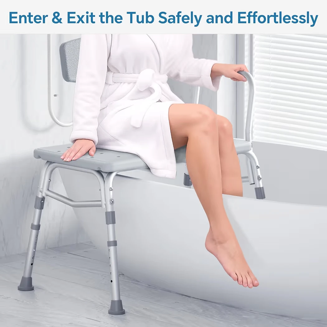Bath Transfer Bench with Armrest and Backrest - photo 3