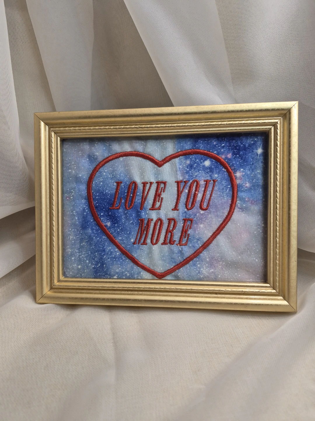 Love You More Framed Embroidered 5x7 Wall Decor - photo 2