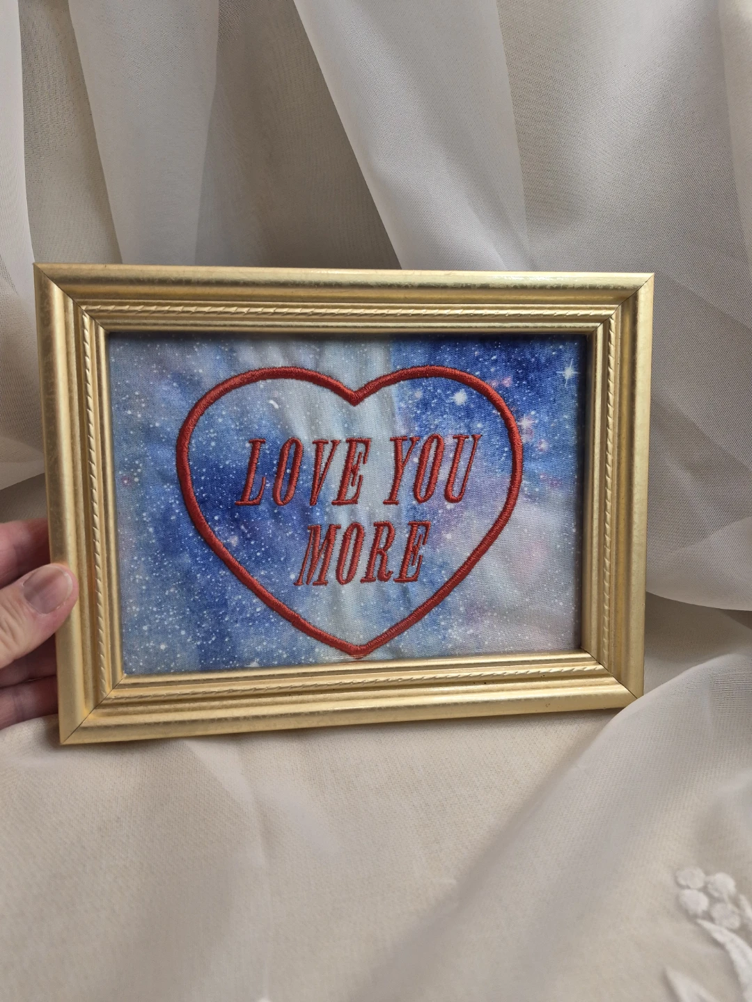 Love You More Framed Embroidered 5x7 Wall Decor - photo 5