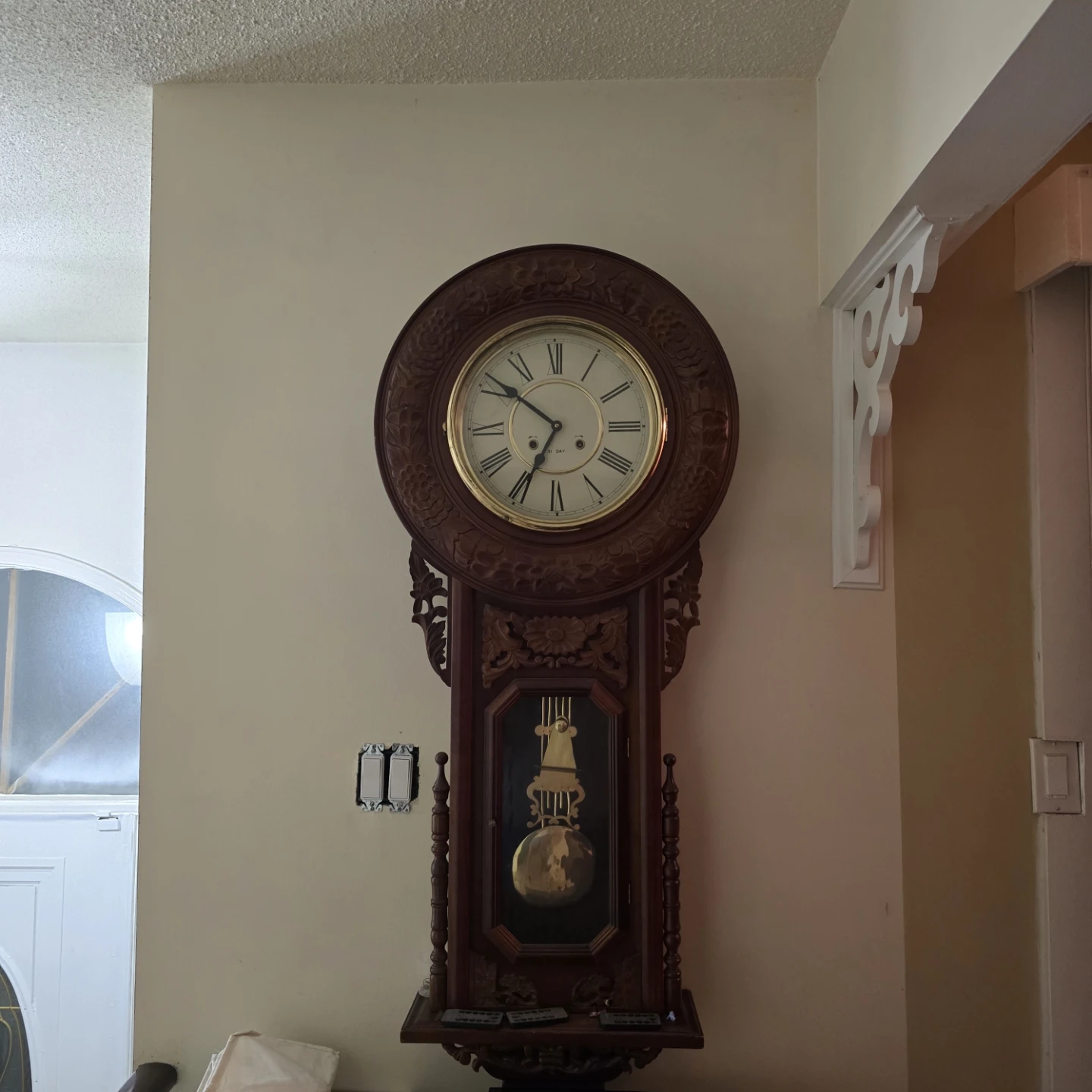 Vintage Wooden Wall Clock