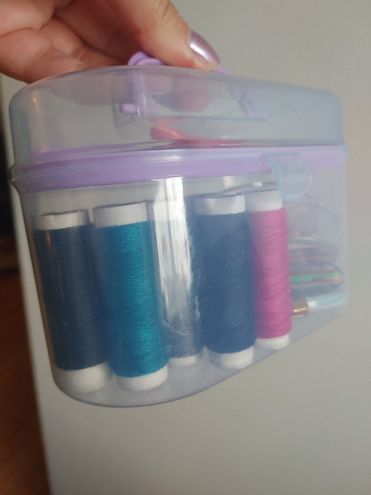 Portable Sewing Kit with Thread, Needles, and Scissors - photo 3
