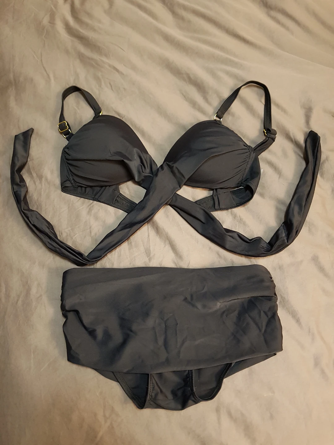 Women's Black Wrap Bikini Set medium - photo 2