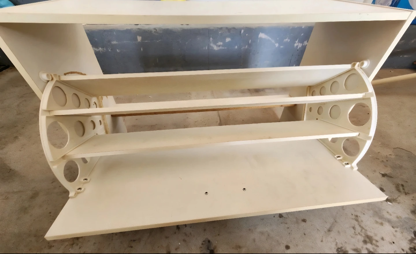 White Two-Tiered Shoe Rack with Cabinet - photo 2
