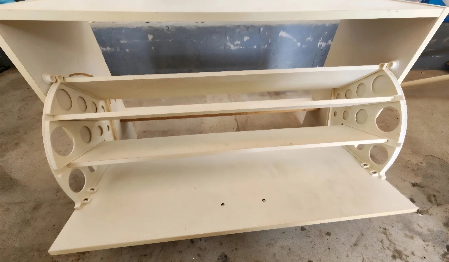 White Two-Tiered Shoe Rack with Cabinet - photo 3