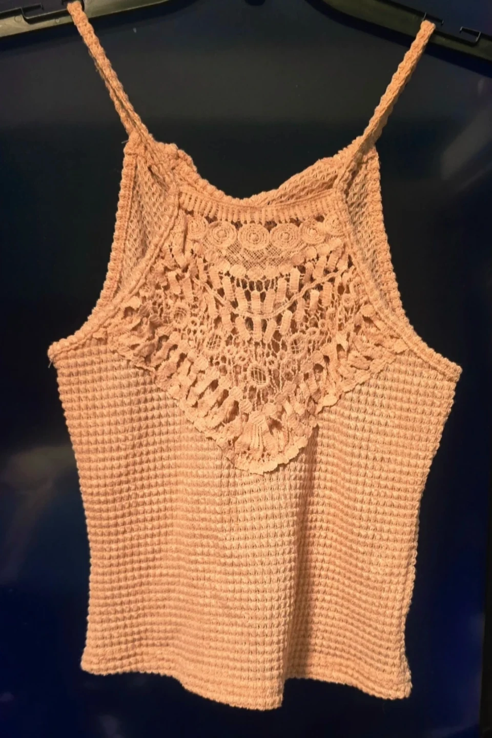 🥕Women's Crochet Lace Waffle Knit Tank Top