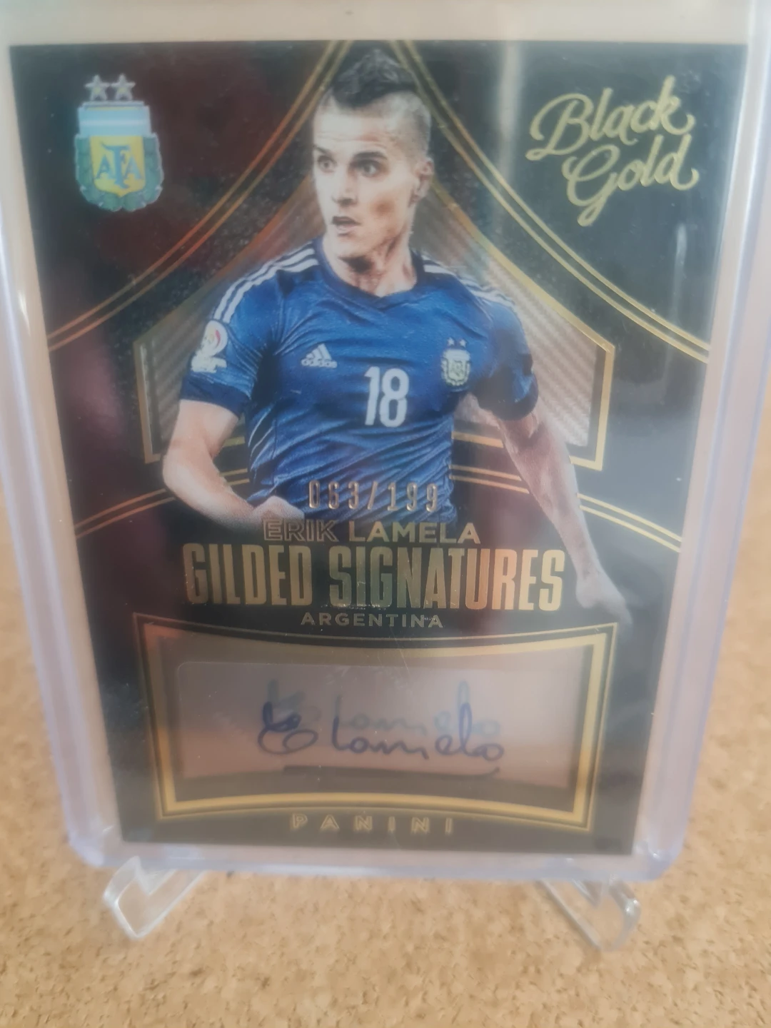 Panini Erik Lamela Gilded Signatures Argentina 063/199