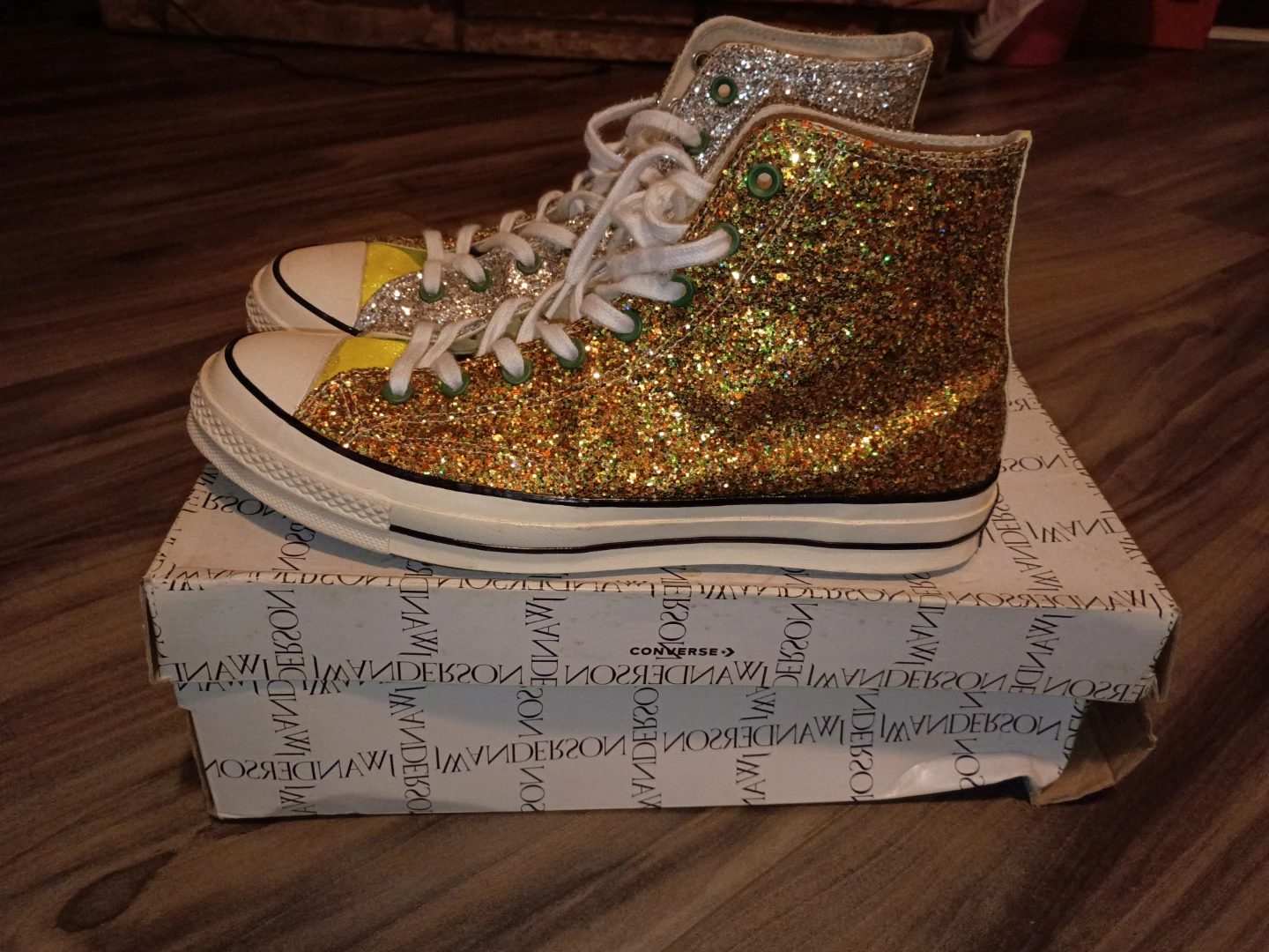 Converse Chuck 70 Hi Glitter Gold/Silver Sneakers - photo 5