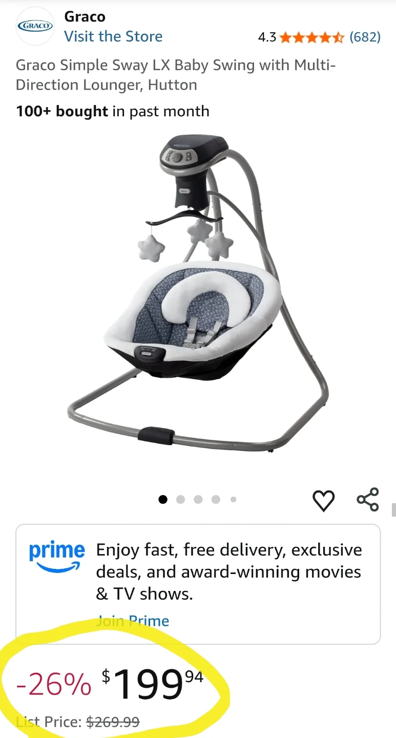 Graco Simple Sway LX Baby Swing with Multi-Direction Lounger 👶🍼🧸 - photo 2
