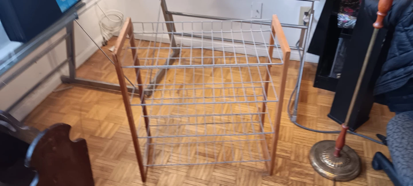 Wooden and Wire Shoe Rack - photo 2