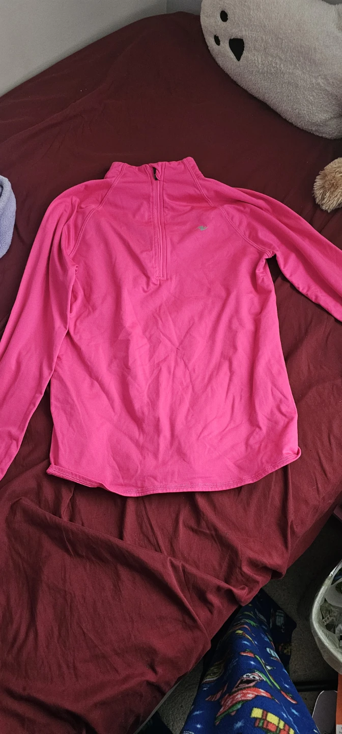 Athletic Works Pink Zip-Up Long Sleeve Top XL (14-16) - photo 3