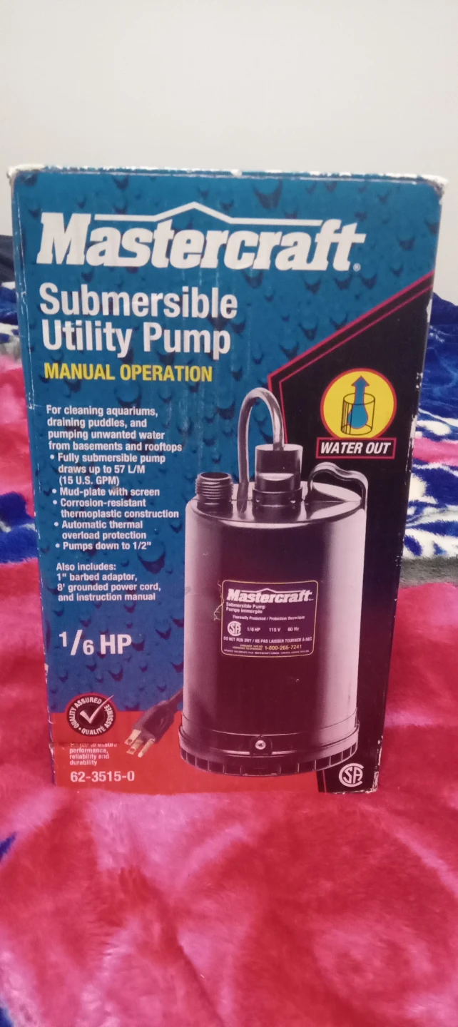 Mastercraft Submersible Utility Pump 1/6 HP - photo 3