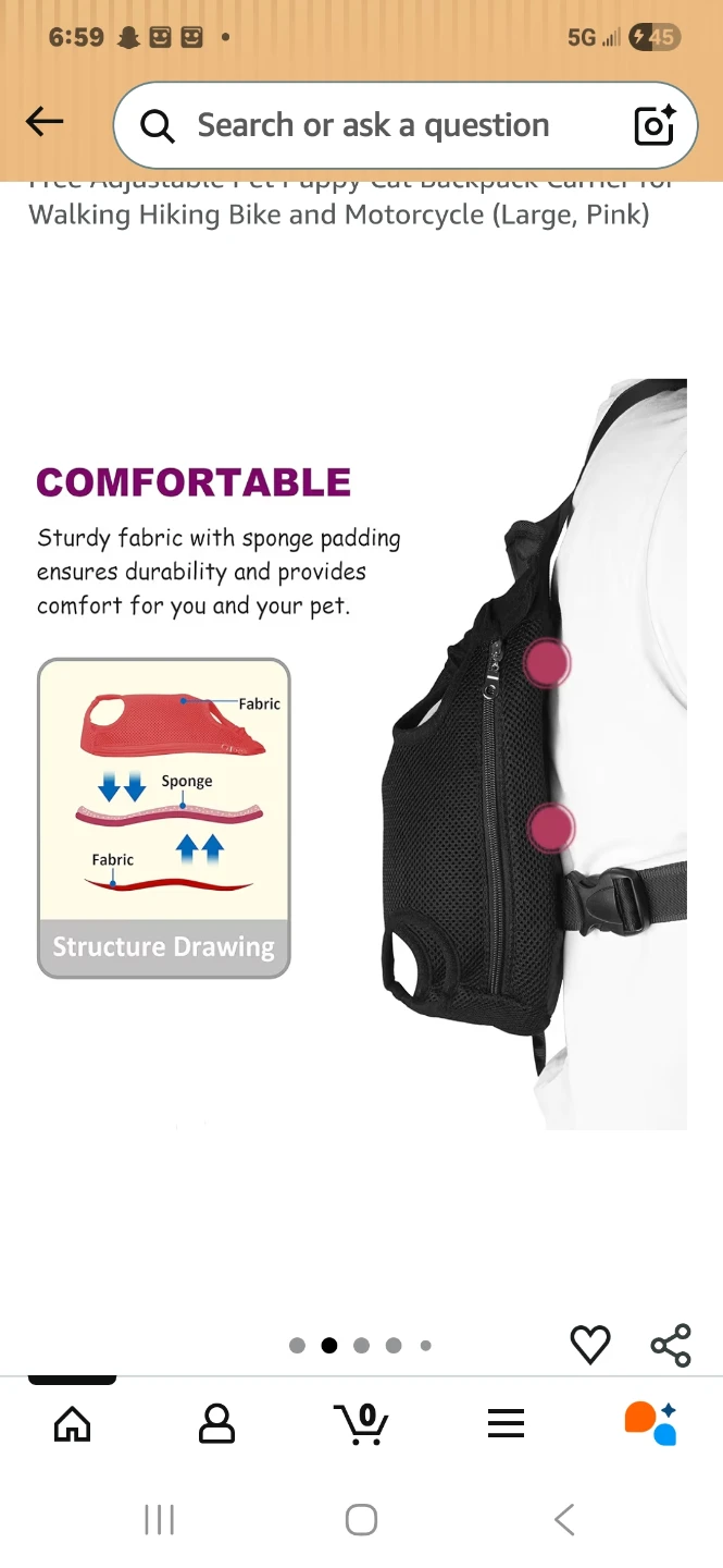 Backpack carrier for small pet - photo 2