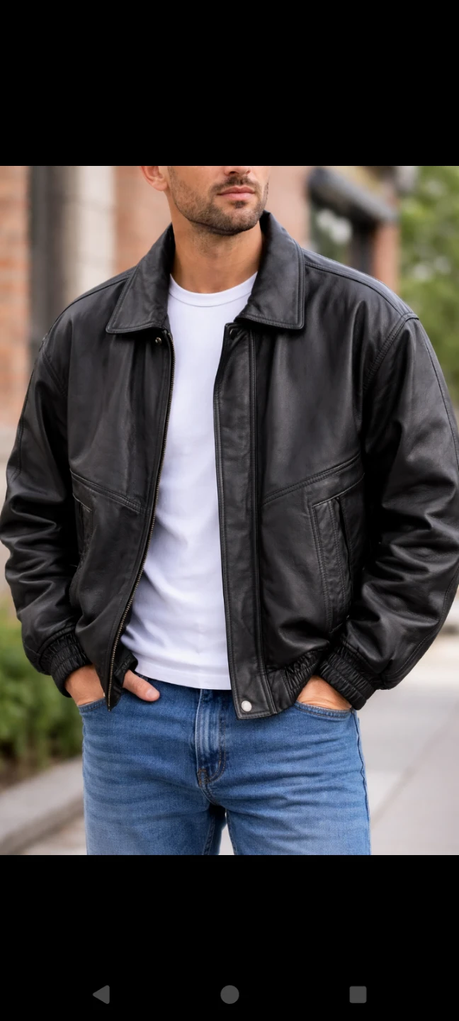 Riley Leather Bomber Jacket
