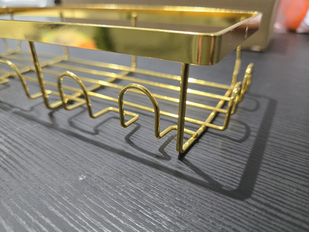 Gold Metal Wall Adhesive Shower Caddy - new in a box - photo 3