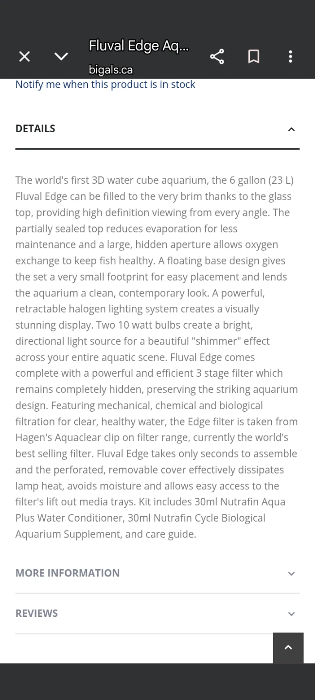 Fluval Edge Aquarium Kit - 6 Gallon - photo 2