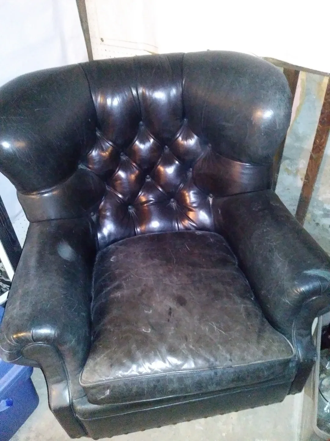 Ralph Lauren Tufted Leather Armchair