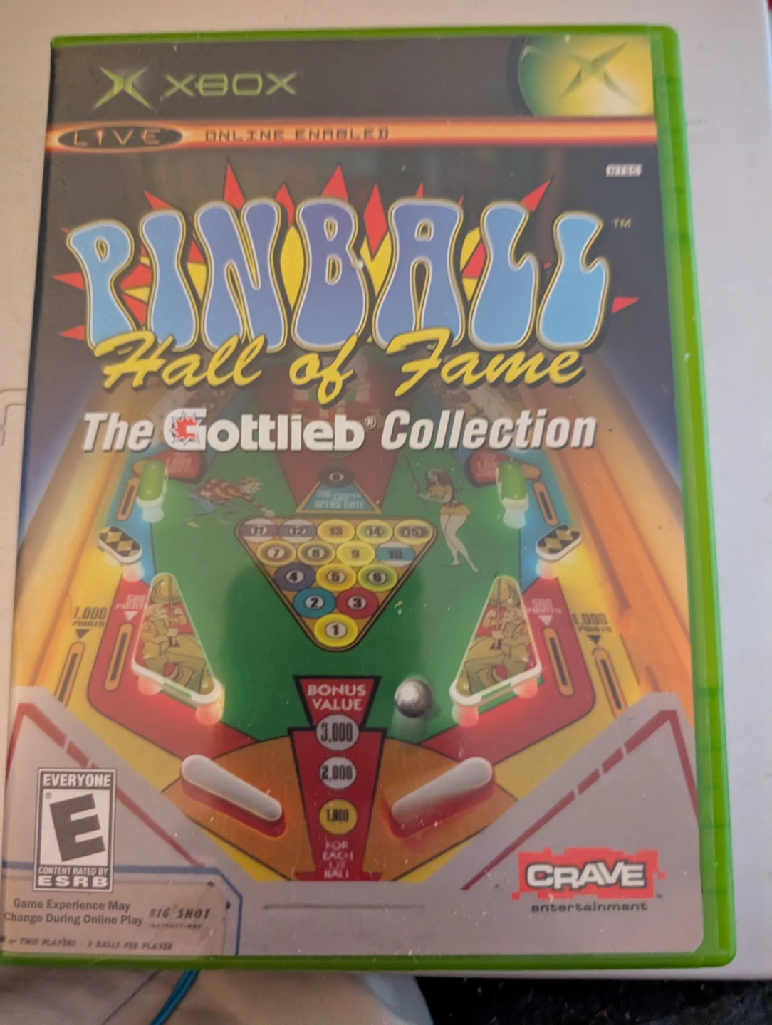 Xbox Pinball Hall of Fame The Gottlieb Collection Video Game