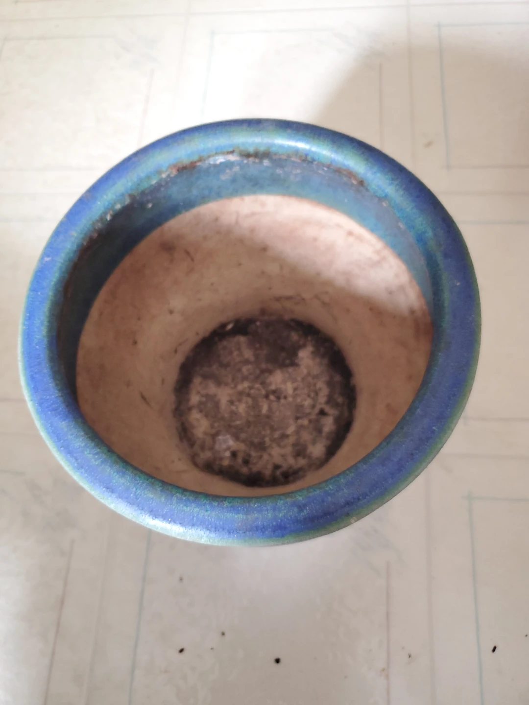 Blue Ceramic Planter Pot with Saucer - photo 4