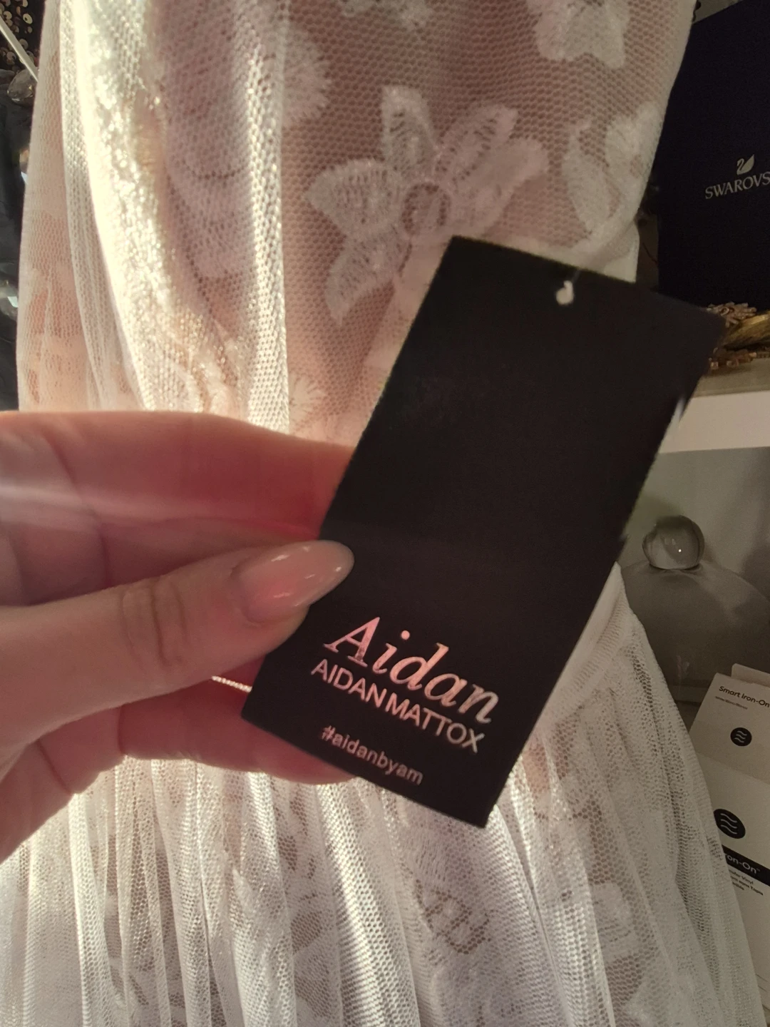 Adrianna Papell White Lace Detail Gown - Size 10 - photo 3