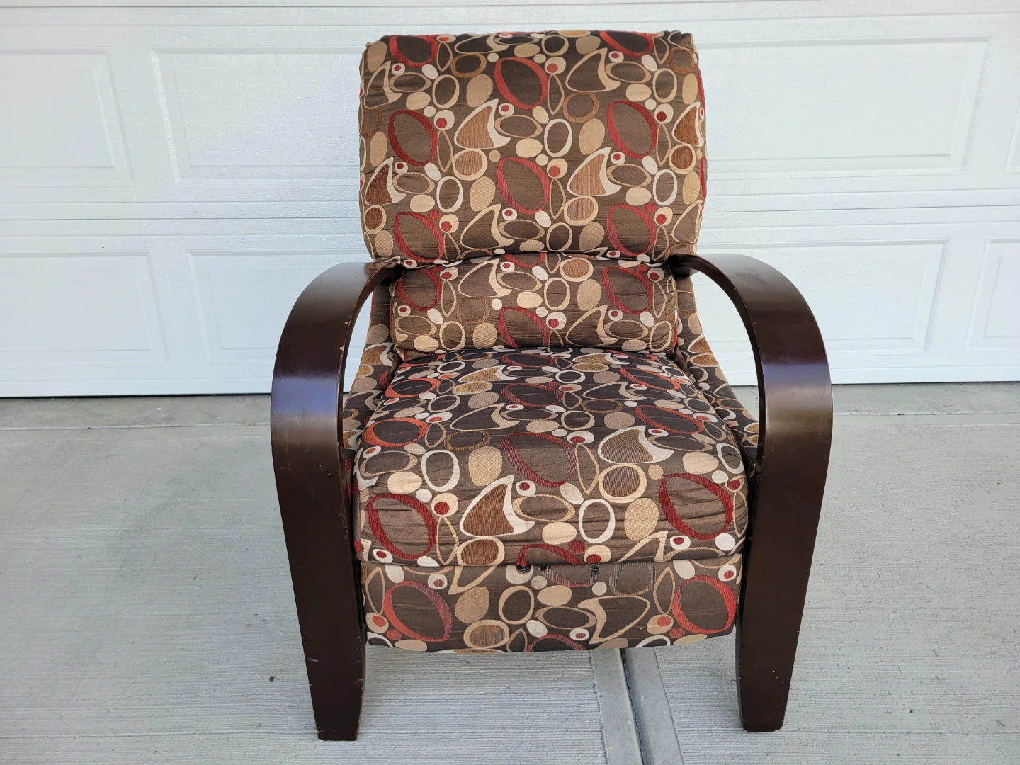 Mid-Century Modern Style Push-Back Recliner Chair. - photo 3